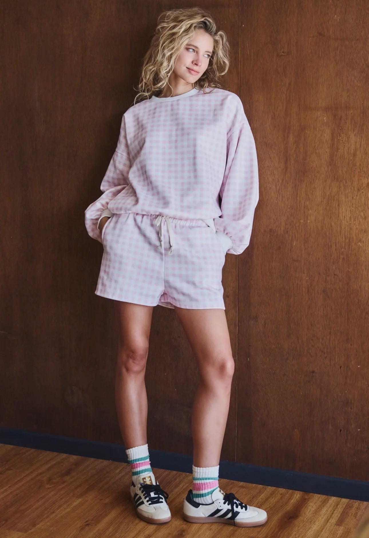 GINGHAM KNIT SET