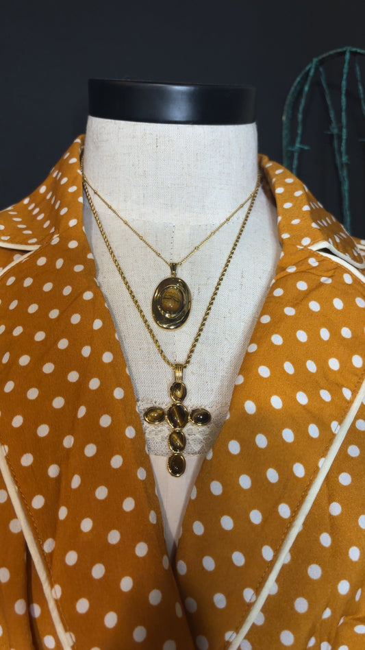 Oval Tiger Eye Necklace
