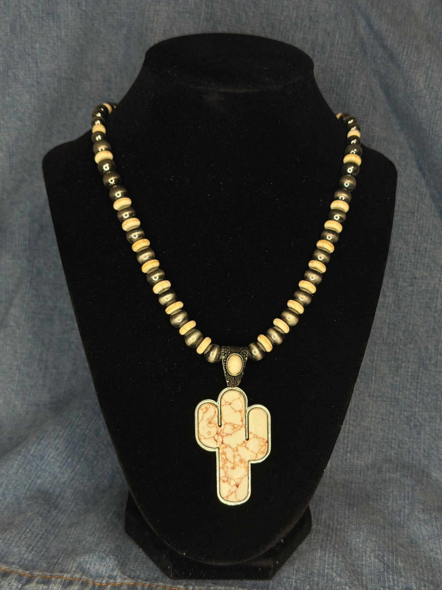 White Cactus Necklace