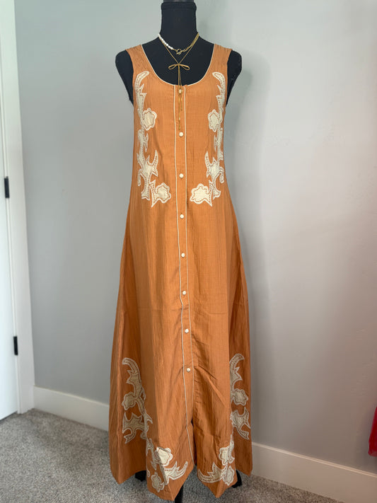 RUST BOOT STITCH DRESS