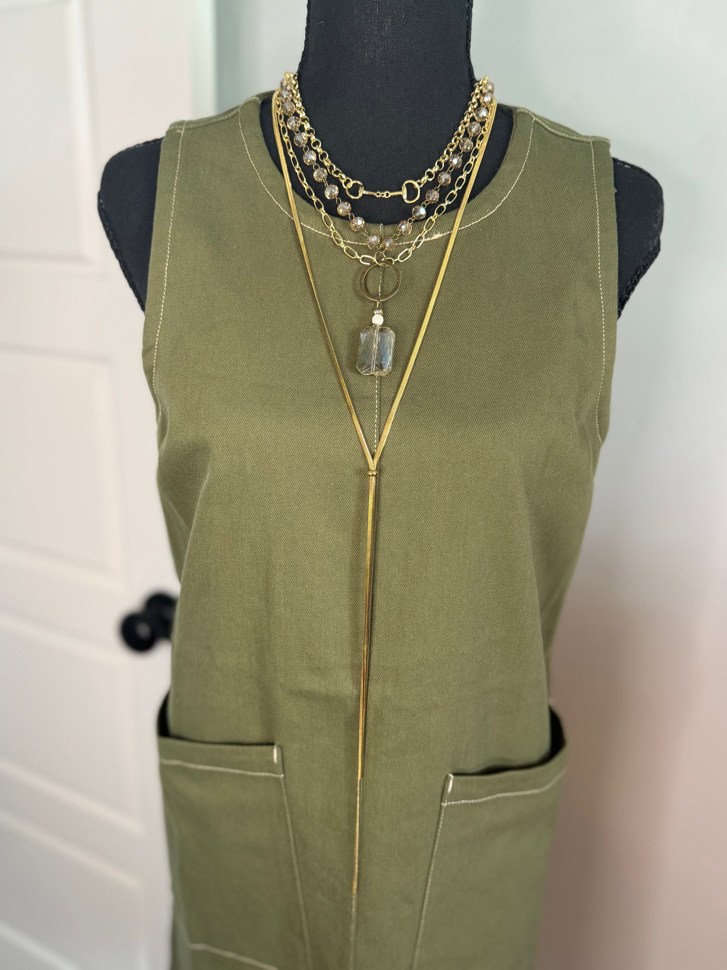 18k Gold Plated Layered Bit Necklace