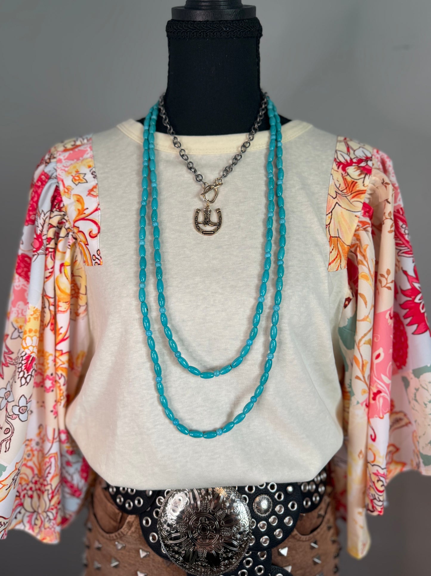 FLORAL PATCHWORK BLOUSE
