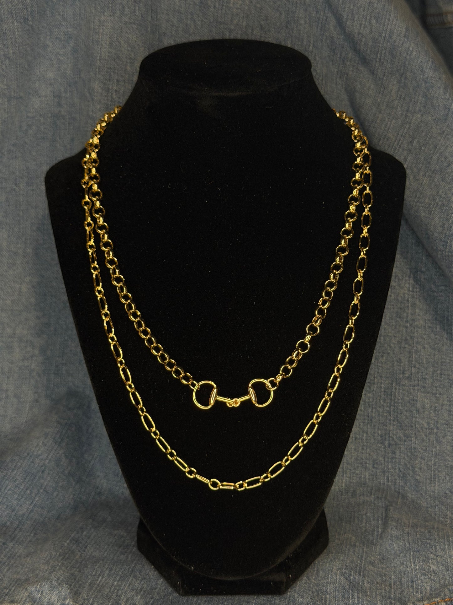 18k Gold Plated Layered Bit Necklace