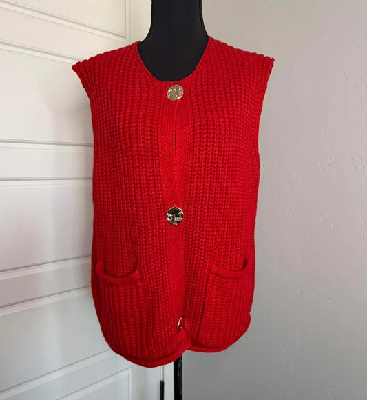 CHUNKY KNIT SWEATER VEST