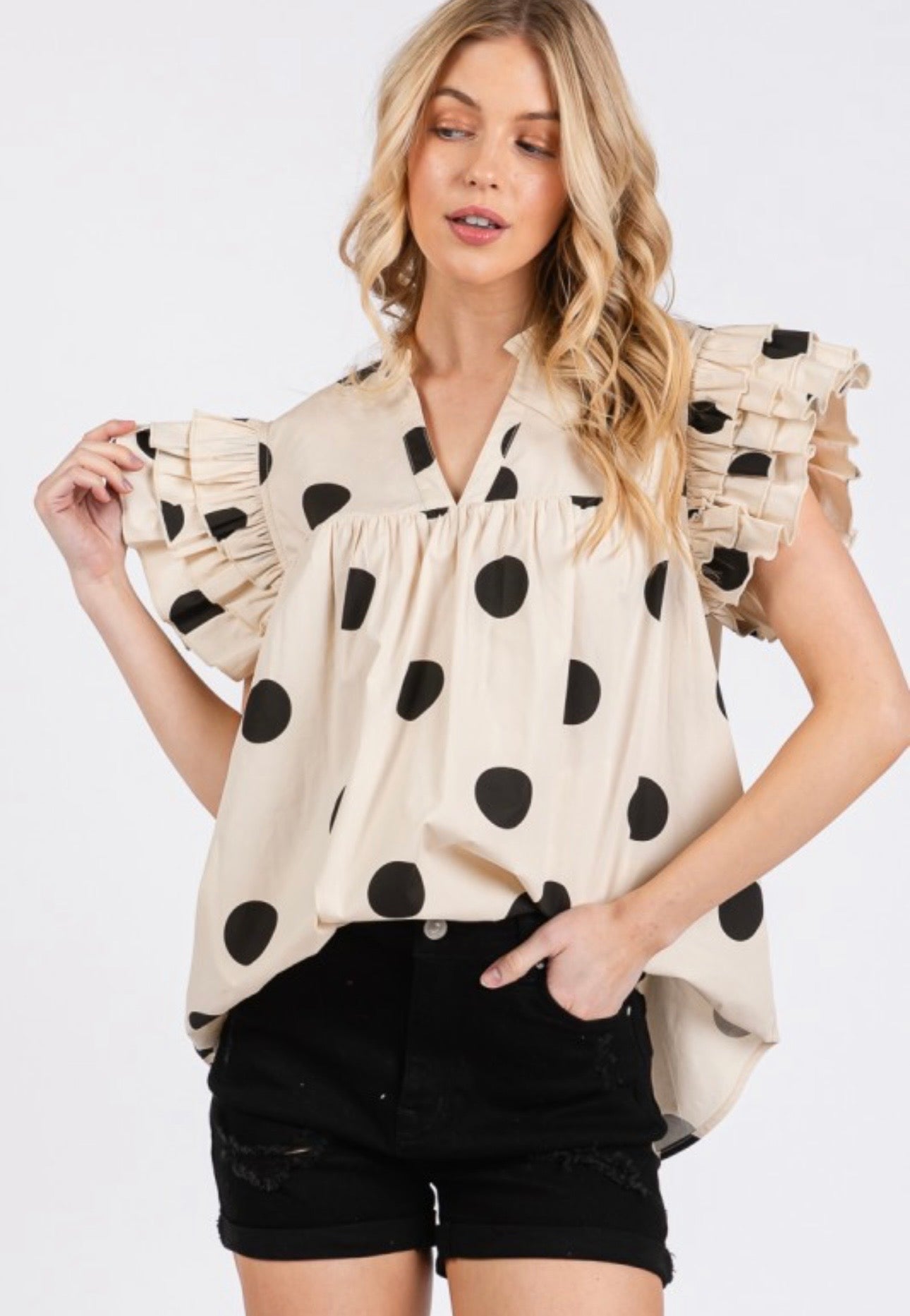 POLKA DOT BLOUSE