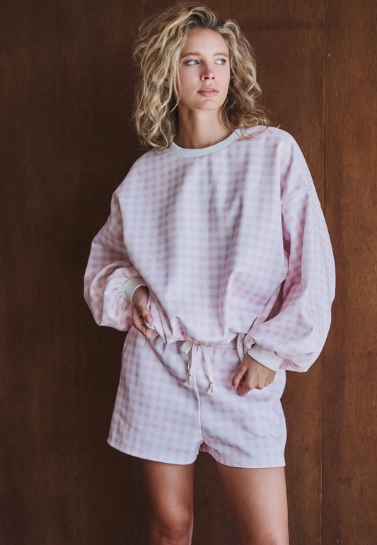 GINGHAM KNIT SET