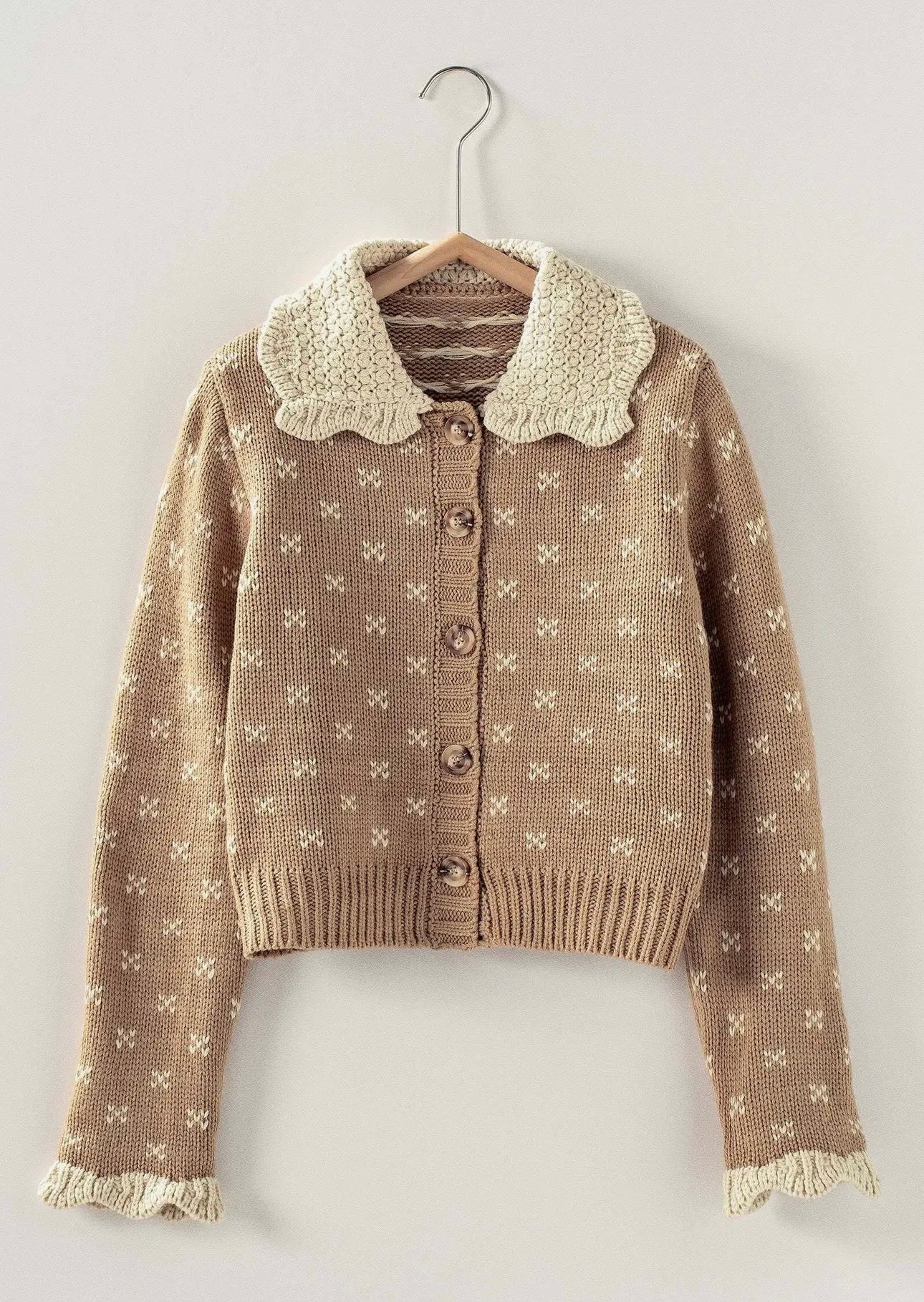 PATTERNED KNIT CARDIGAN