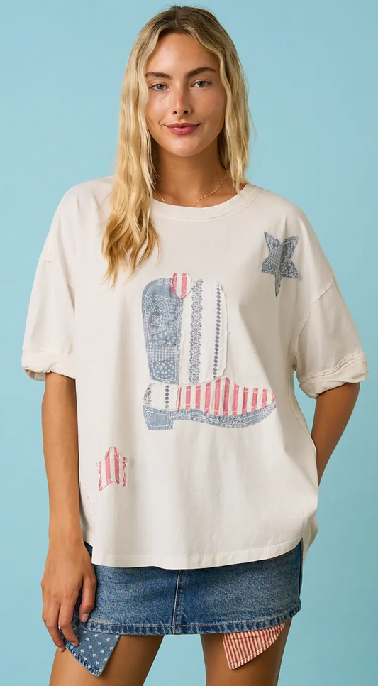 COWBOY BOOT AMERICANA TOP