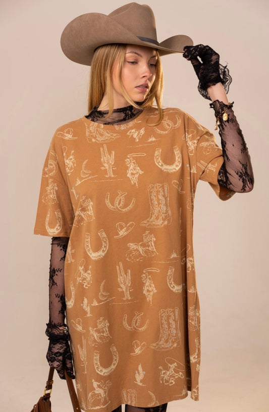 WESTERN T-SHIRT DRESS