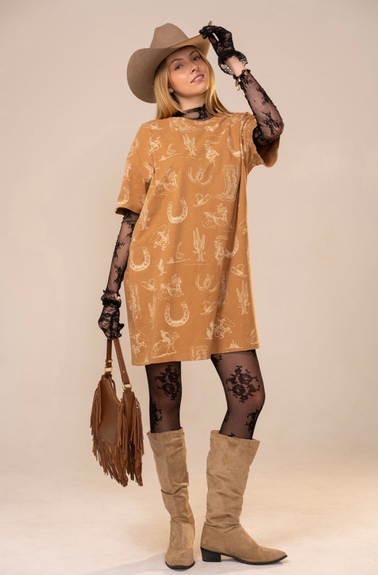 WESTERN T-SHIRT DRESS