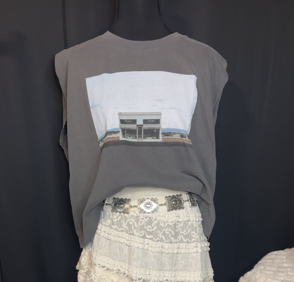 LACE RUFFLE MAXI SKIRT