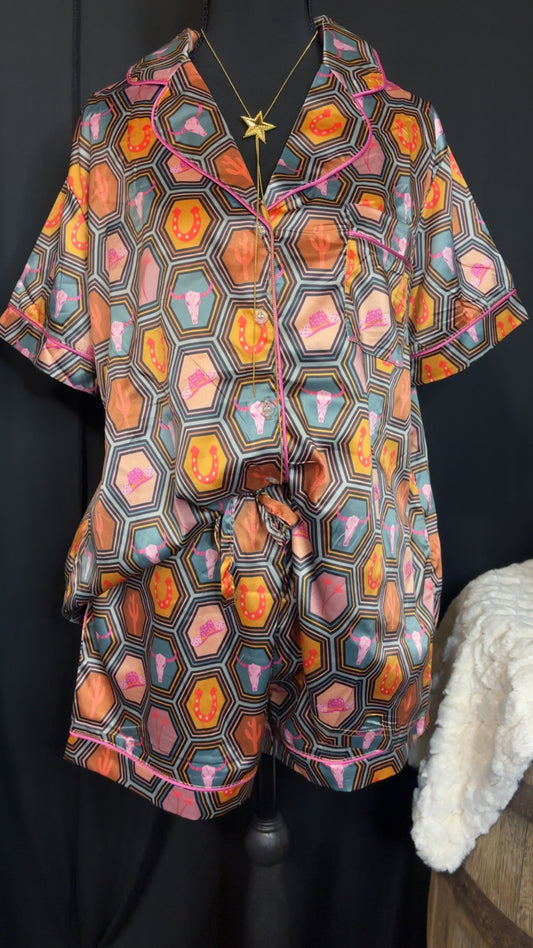 GROOVY SILK PAJAMA SET