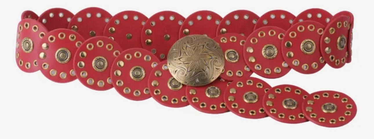 RED CIRCLE CATERPILLAR BELT