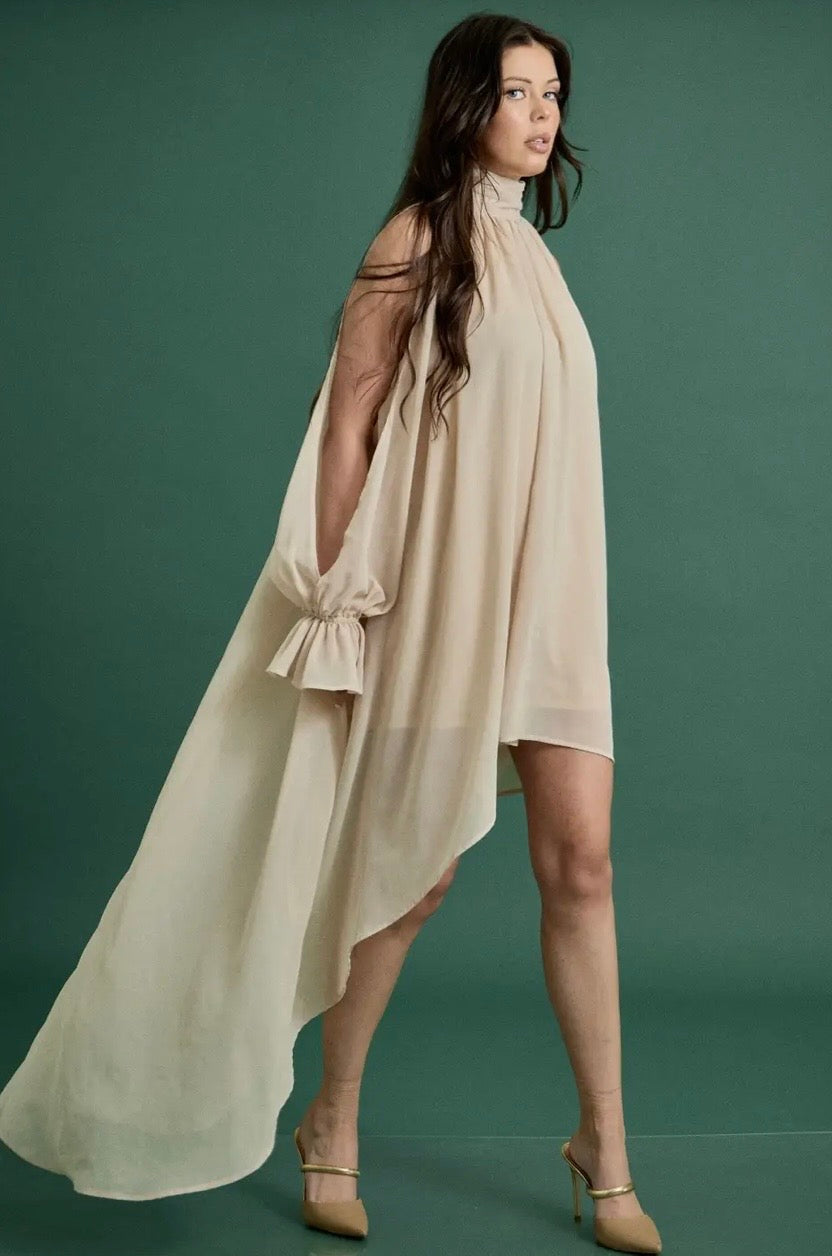 High Low Halter Maxi Dress