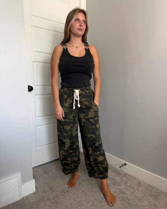 Camo Jogger Drawstring Pants